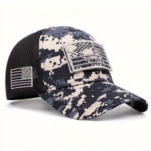 Casquettes de baseball tendance camouflage été européennes et américaines pour hommes et femmes, en maille, personnalisables, imprimées en sérigraphie, promotionnelles - Product Image 3