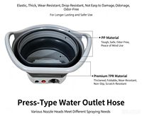 Seau à serpillière pliable en silicone avec poignée, seau à eau pliable pour les sports de plein air, la pêche, le camping et la plage