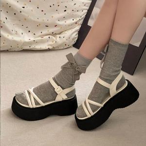 Nuevas sandalias de verano para mujer, plataforma impermeable de fondo grueso, fondo alto con pendiente negra con sandalias - Product Image 6