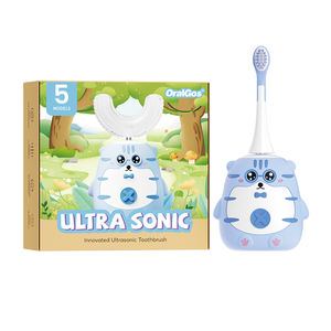 Meilleure vente d'usine de brosses à dents soniques en silicone en forme de U pour enfants à poils souples en PBT brosses à dents électriques douces pour enfants OEM - Product Image 1