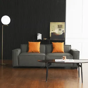 Döşemeli koyu gri koltuk takımı modüler kanepe kesit kanepeler oturma odası