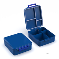 AOHEA Trend Conteneur à bento en plastique 2L Minimalist Grid Design Office School Kids Safe Microwavable Lunch Box