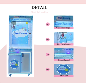 Máquina de grúa de garras pequeña para juegos de arcade, operada con monedas, equipo de venta al por menor para parques de atracciones, atrapador de animales de peluche - Product Image 6