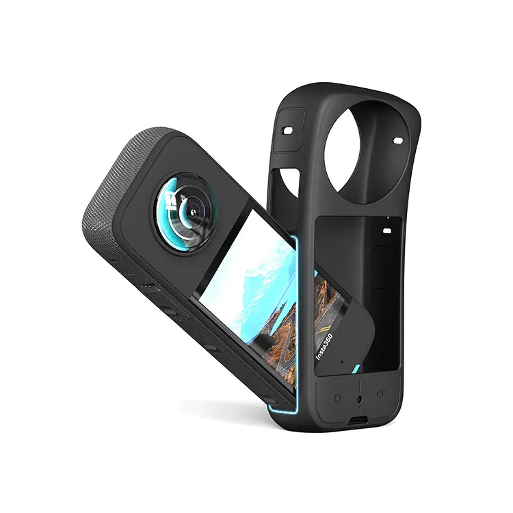 Good Quality Body Dust-proof Silicone Protective Case Black Blue Silicone Protective Case For Insta360