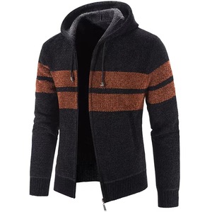 Huachao vendita calda cerniera abbigliamento <span class=keywords><strong>uomo</strong></span> maglia maglia a maniche lunghe maglione con cappuccio Jacquard <span class=keywords><strong>uomo</strong></span>