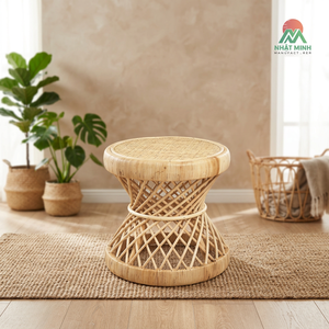 Mesa Redonda de Ratán Nhat Minh, Madera Natural, Diseño Rústico, Muebles para Sala de Estar, Duraderos - Product Image 4
