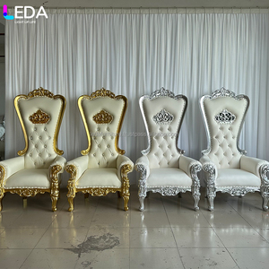 LEDA color personalizado, respaldo lujoso de alta calidad, silla de sofá estilo trono de boda de salón de estilo real para reyes y reinas - Product Image 3