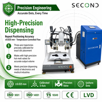 Machine de distribution de colle CNC à 3 axes certifiée CE, précision 0,025 mm, pour colle thermofusible, avec double valve et réservoir grande capacité