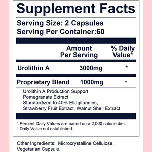 Suplemento para el Cuidado de la Salud, Cápsulas Veganas de Urolithin A para Adultos, Apoya la Energía Celular y el Metabolismo - Product Image 2