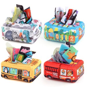 Juguete sensorial de Desarrollo Infantil arrugado de alto contraste de peluche suave caja de pañuelos para <span class=keywords><strong>bebés</strong></span> <span class=keywords><strong>juguetes</strong></span> Montessori para <span class=keywords><strong>bebés</strong></span> de <span class=keywords><strong>6</strong></span> a 12 <span class=keywords><strong>meses</strong></span> - Product Image 1