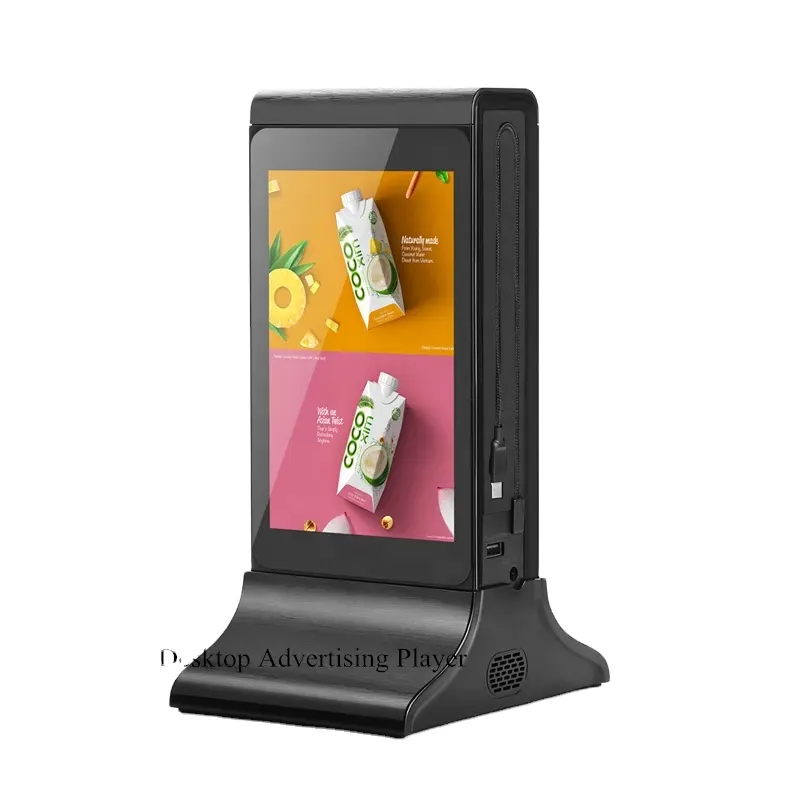 Kiosk digital de indução, tela lcd vertical de 7 polegadas com tela lcd, lavagem automática de telemóvel