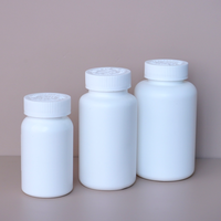 Vente en gros 100ml 200ml 300ml 400ml Bouteille de capsule en PE Bouteille de médecine blanche résistante à la lumière avec couvercle à vis à pression