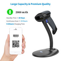 Netum M5S Escáner de código de barras 2D inalámbrico con cable portátil Lector de código de barras de inventario de mano para computadoras portátiles, computadoras, cajero, POS