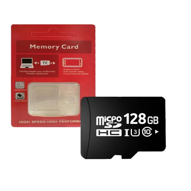 Marchio neutro ad alta velocità C10-U3 alta qualità MicroSD/TF Flash Memory Card 8GB 16GB 32GB 64GB 128GB per console di gioco