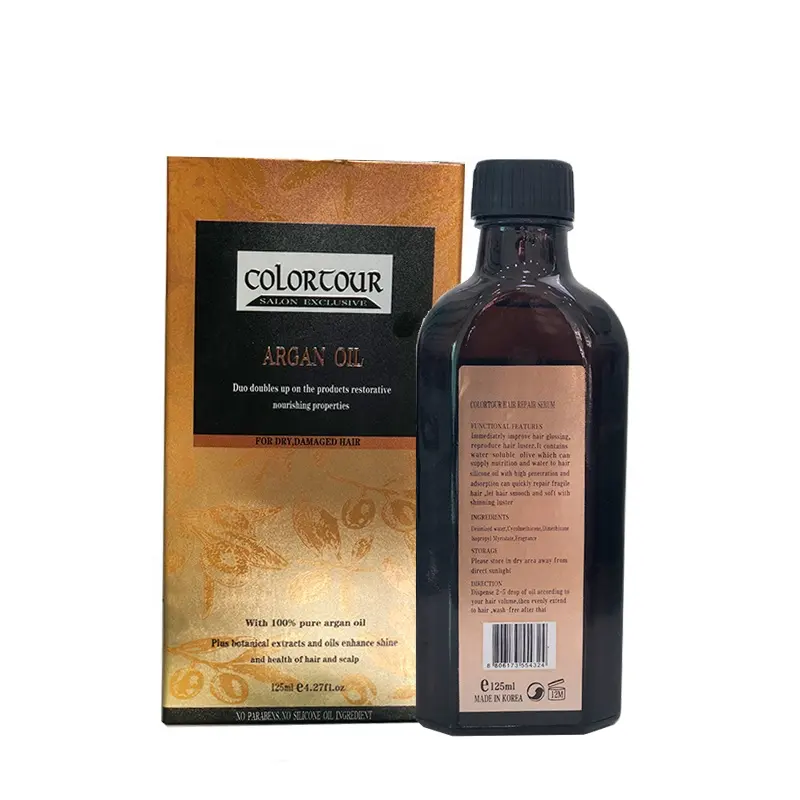 Private label Colortour Hair care Moroccan pure argan oil Organic wholesale for Natural Hair morocco argan hair oil