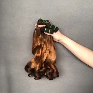 热卖10A级质量双拉弹力卷曲雷米头发不同颜色现货准备发货 - Product Image 3