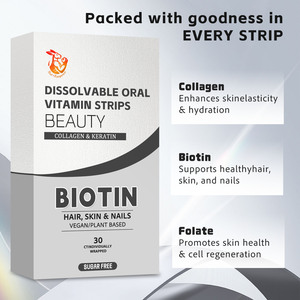 Tiras de Vitaminas Orales Disolubles con Colágeno, Folato y Biotina que Promueven la Salud de la Piel y la Regeneración Celular, Mejoran la Elasticidad de la Piel - Product Image 4