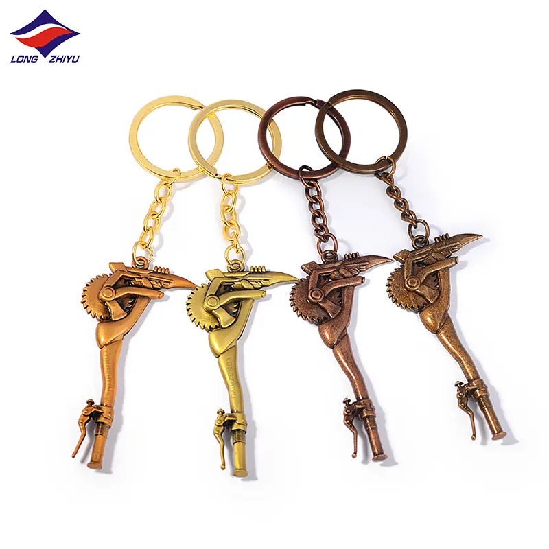 סין ייצור לוגו Keychain מתכת מחזיקי מפתחות מקצועי מותאם אישית יצירתי מזכרות Keyring Longzhiyu 17 שנים