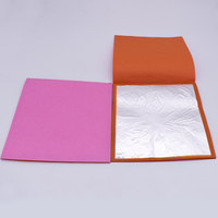 Feuille d'argent comestible 100 % pure, authentique, 9,5x9,5 cm, pour la décoration alimentaire - Meilleure vente