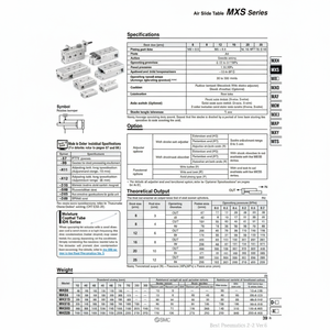 Table coulissante pneumatique SMC Pneumatics MXS8-30BSAT pièces pneumatiques de haute qualité - Product Image 1