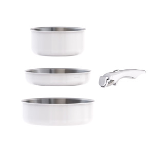 Juego de Ollas <span class=keywords><strong>AXA</strong></span> de 8 Piezas de Acero Inoxidable Ecológico, Diseño Clásico, Apto para Gas e Inducción, con Tapas - Product Image 2