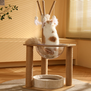 Árbol rascador para gatos, cama integrada para gatos, torre para gatos, estructura para gatos, juguete grande de sisal, plataforma de salto, poste rascador - Product Image 2