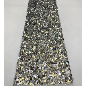 Bán Buôn Độc Quyền Sang Trọng Sequined Ren Vải Hot Bán Phi Pháp Vải Tuyn Lưới Ren Cho Phụ Nữ Đảng Dresses - Product Image 1