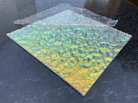 Panneau acrylique irisé personnalisé de 5 mm, gravure laser pour plexiglas, grain de roche, moulage pour décoration publicitaire de mariage/fête/hôtel, impression