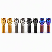 Vis de moyeu de roue automobile en titane TITST GR5, filetage M12/M14 UNC X28 X1.5/1.25mm, tête T70, finition anodisée
