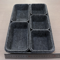 Lot de 8 organiseurs de tiroirs en feutre, inserts souples empilables en feutre pour bureau et armoire
