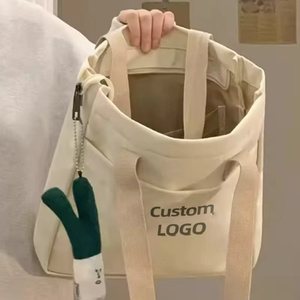 2025 tùy chỉnh Thư Bán buôn số lượng lớn Túi Vải phụ nữ vai bông cá nhân Canvas Tote Bag với tùy chỉnh in logo - Product Image 1