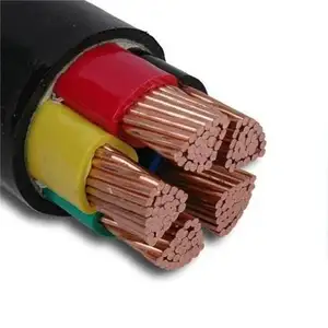 Yjv 0,6/1kv Cable XLPE de bajo voltaje de cuatro núcleos Cable de alimentación eléctrica blindado aislado de PVC