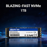 SSD NVMe PCIe Gen4 1TB dengan Heatsink Lampu RGB untuk PC Gaming, PS5, Laptop, 3D NAND TLC DRAM Cache, SSD Gaming Bulk