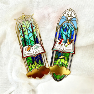 Signets d'estampage en alliage de zinc de dessin animé antique avec impression de gaufrage Signet en métal personnalisé - Product Image 1