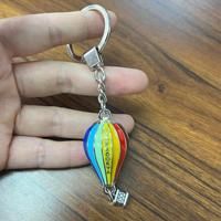 Porte-clés vintage en métal 3D en forme de montgolfière, souvenir touristique de Turquie, Kapadokya