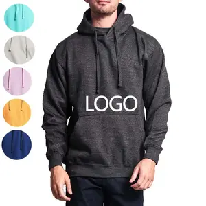 Factory Customized Logo Solid 100% Polyester Fleece Hoodies Men's Sweatshirts