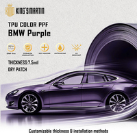 KING MARTIN Film de protection de peinture sans DMF, autocollants pour carrosserie automobile, adaptés aux voitures BMW, couleur TPU violette PPF