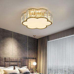 Nuevo diseño de sombra de flores, luz de techo, sala de estar interior, lámpara de techo de cristal Led moderna de lujo - Product Image 3