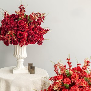 2026 New 60cm Spring Welcoming <b>Flower</b> Red <b>Flower</b> Ball Wedding Stage Decoration <b>Flower</b> Window <b>Display</b> Simulation Artificial Plant - Product Image 2