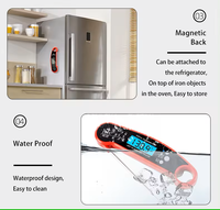 Thermomètre numérique de cuisine ménager, étanche, pliable, à lecture instantanée, pour viande, barbecue