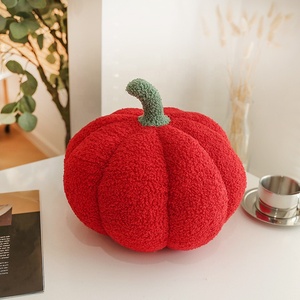 Nouveau modèle Halloween Peluche citrouille 40cm Rouge Jaune Orange Citrouille Peluche personnalisée Peluche oreiller - Product Image 3