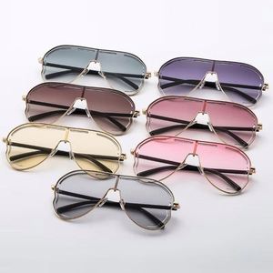 Lunettes de soleil punk vintage 2025 à verres évidés, protection UV400, monture pilote en métal, grandes lunettes de soleil pour femmes - Vente en gros - Product Image 6
