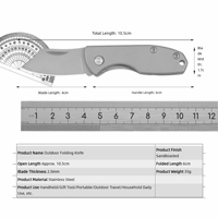 Mini couteau de poche pliant en acier inoxydable à lame pleine, pour éplucher, activités de plein air, camping, chasse, défense personnelle, ouvre-boîte, OEM fabriqué en Chine