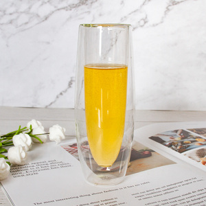 <span class=keywords><strong>Vetro</strong></span> a doppio strato borosilicato resistente al calore, <span class=keywords><strong>vetro</strong></span> champagne creativo, <span class=keywords><strong>vetro</strong></span> trasparente isolato per uso domestico - Product Image 2