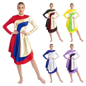 Ropa de baile de entrenamiento de pasantía contemporánea para mujer, Ropa de baile de escenario, vestidos de baile de adoración litúrgica - Product Image 1