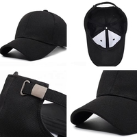 Gorras Trucker de Lona de Nailon de 5 Paneles Lisas para Hombre, Gorra de Béisbol Bordada a Mano con Logotipo Personalizado, Alta Calidad