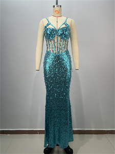 <span class=keywords><strong>Robe</strong></span> de <span class=keywords><strong>Cocktail</strong></span> Sexy pour femmes, <span class=keywords><strong>longue</strong></span> tenue moulante de fête à la mode - Product Image 5