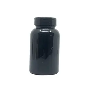 المصنع مباشرة 100cc 120cc 150cc 200cc الحيوانات الأليفة الأسود فارغة سمكة بلاستيكية النفط فيتامين زجاجات ل كبسولات مع غطاء برغي