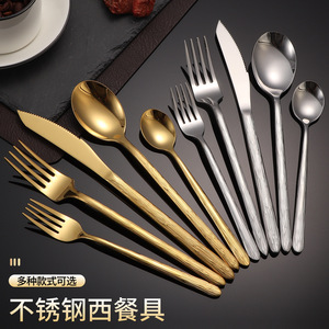 Juego de Cuchillo, Tenedor y Cuchara de Acero Inoxidable, Pulido a Espejo, Calidad Alimentaria, Cubertería para Restaurante y Hotel, 5 Piezas - Product Image 4