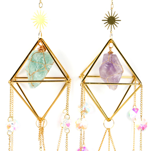 Atacado Várias Formas Natural Raw Crystal Prism Wind Chime Várias Formas Healing Stones Crystal Craft - Product Image 6